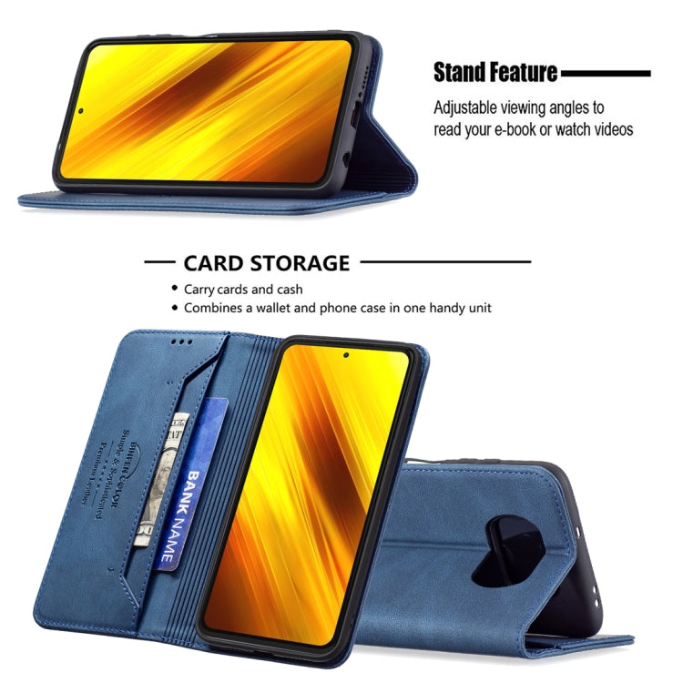 For Xiaomi Poco X3 / X3 NFC Magnetic RFID Blocking Anti-Theft Leather Case with Holder & Card Slots & Wallet