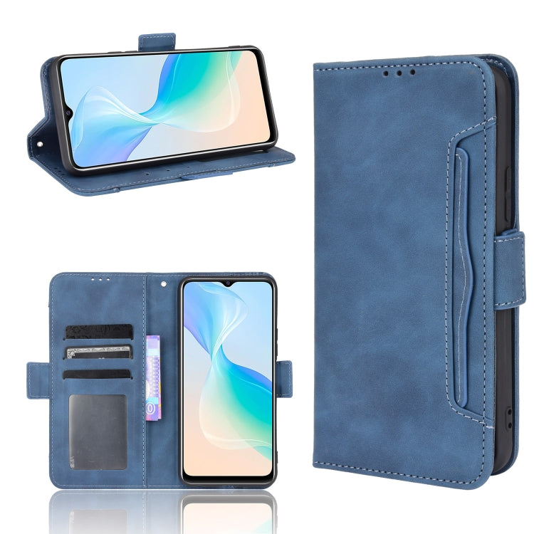 For vivo Y33S / Y21 / Y21S Skin Feel Calf Pattern Horizontal Flip Leather Case with Holder & Card Slots & Photo Frame