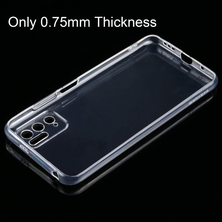 For Xiaomi Redmi Note 10 5G 0.75mm Ultra-thin Transparent TPU Soft Protective Case