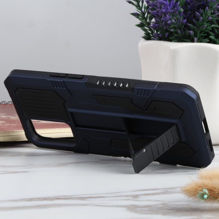 For OPPO Reno6 Vanguard Warrior All Inclusive Double-color Shockproof TPU + PC Protective Case with Holder