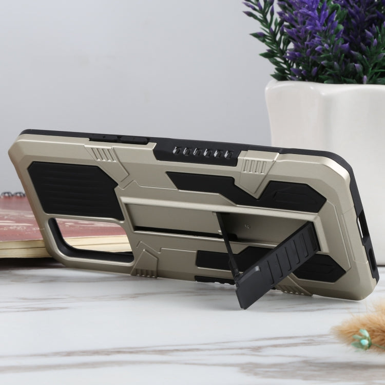 For OPPO Reno6 Vanguard Warrior All Inclusive Double-color Shockproof TPU + PC Protective Case with Holder