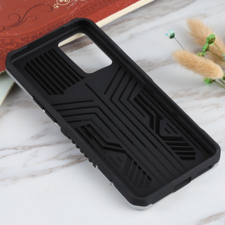 For OPPO Reno6 Vanguard Warrior All Inclusive Double-color Shockproof TPU + PC Protective Case with Holder