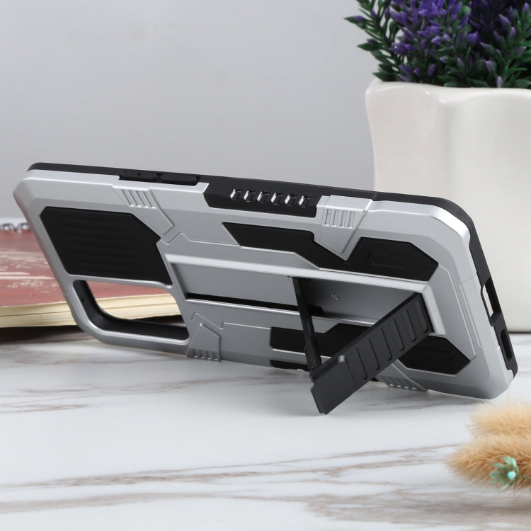 For OPPO Reno6 Vanguard Warrior All Inclusive Double-color Shockproof TPU + PC Protective Case with Holder