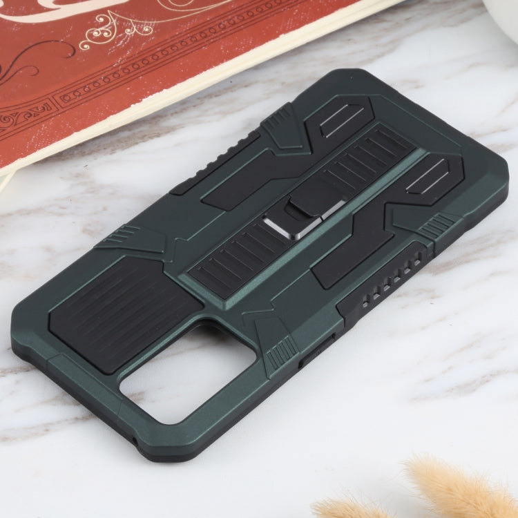 For OPPO Reno6 Vanguard Warrior All Inclusive Double-color Shockproof TPU + PC Protective Case with Holder