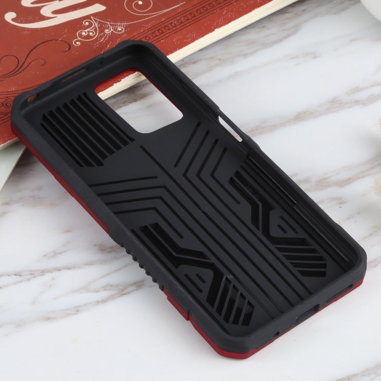For Xiaomi Redmi 10 Vanguard Warrior All Inclusive Double-color Shockproof TPU + PC Protective Case with Holder