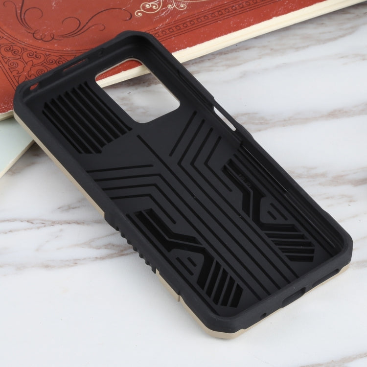 For Xiaomi Redmi 10 Vanguard Warrior All Inclusive Double-color Shockproof TPU + PC Protective Case with Holder