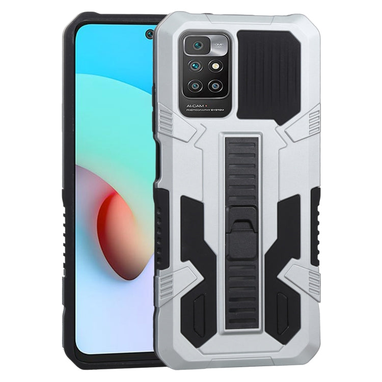 For Xiaomi Redmi 10 Vanguard Warrior All Inclusive Double-color Shockproof TPU + PC Protective Case with Holder