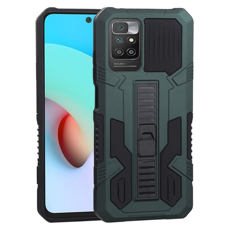 For Xiaomi Redmi 10 Vanguard Warrior All Inclusive Double-color Shockproof TPU + PC Protective Case with Holder