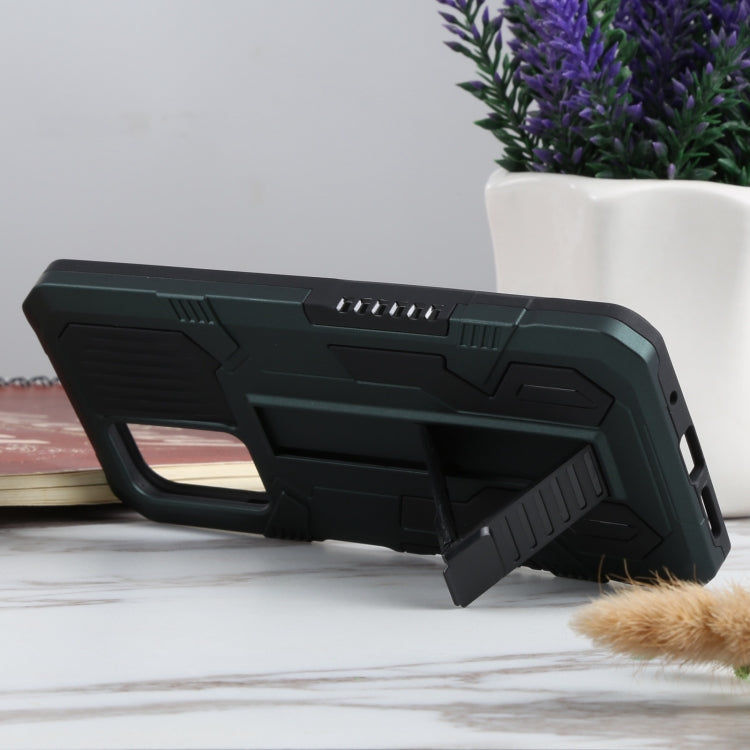 For Xiaomi Redmi 10 Vanguard Warrior All Inclusive Double-color Shockproof TPU + PC Protective Case with Holder