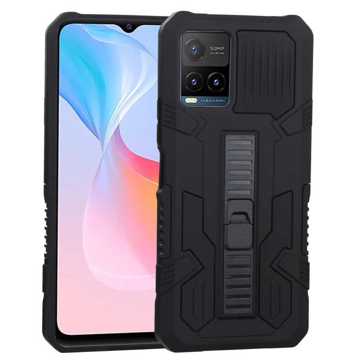 For vivo Y21s / Y33s / Y21 Vanguard Warrior All Inclusive Double-color Shockproof TPU + PC Protective Case with Holder