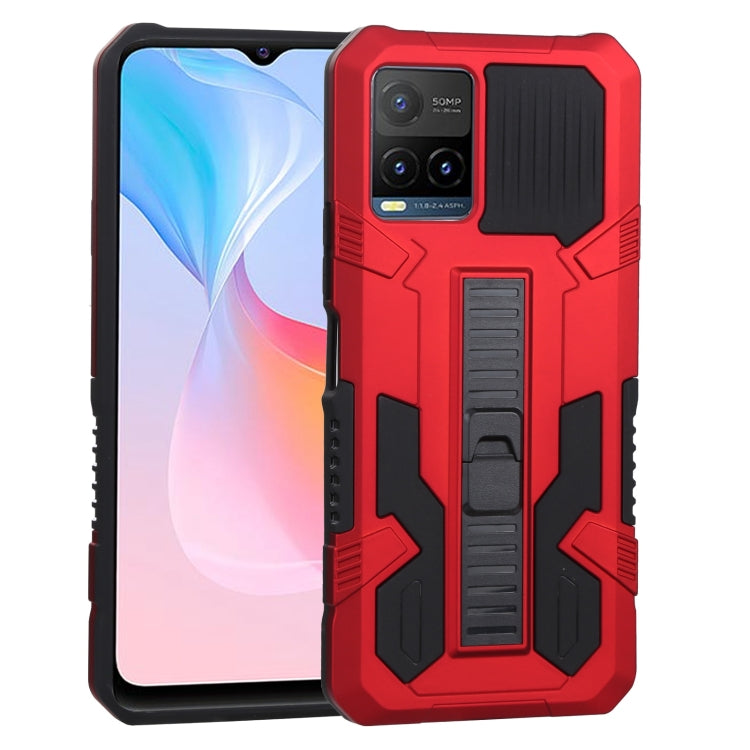 For vivo Y21s / Y33s / Y21 Vanguard Warrior All Inclusive Double-color Shockproof TPU + PC Protective Case with Holder