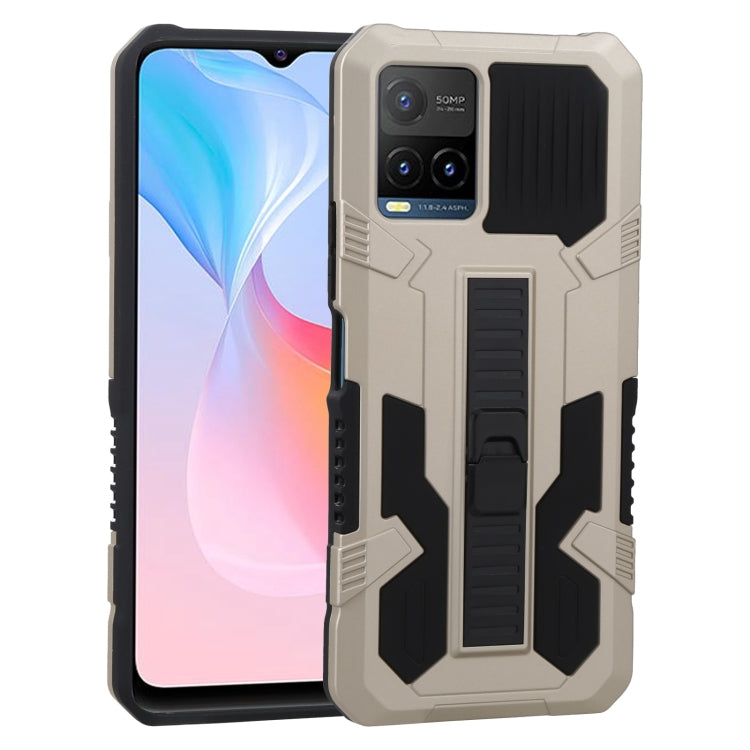 For vivo Y21s / Y33s / Y21 Vanguard Warrior All Inclusive Double-color Shockproof TPU + PC Protective Case with Holder