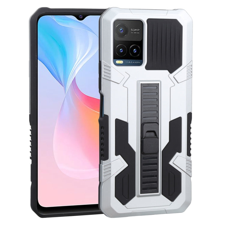 For vivo Y21s / Y33s / Y21 Vanguard Warrior All Inclusive Double-color Shockproof TPU + PC Protective Case with Holder