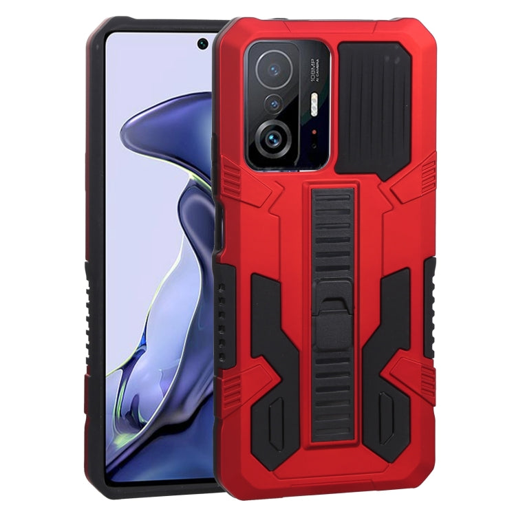 For Xiaomi 11T Vanguard Warrior All Inclusive Double-color Shockproof TPU + PC Protective Case with Holder