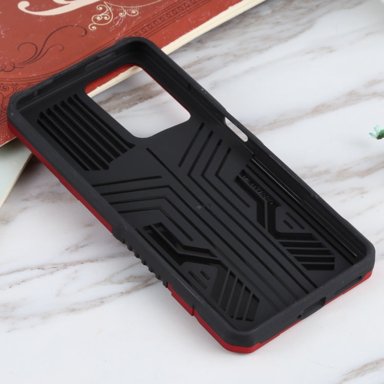For Xiaomi 11T Vanguard Warrior All Inclusive Double-color Shockproof TPU + PC Protective Case with Holder