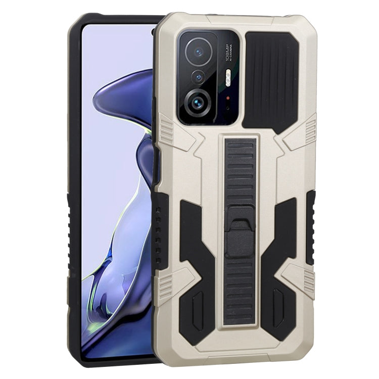 For Xiaomi 11T Vanguard Warrior All Inclusive Double-color Shockproof TPU + PC Protective Case with Holder