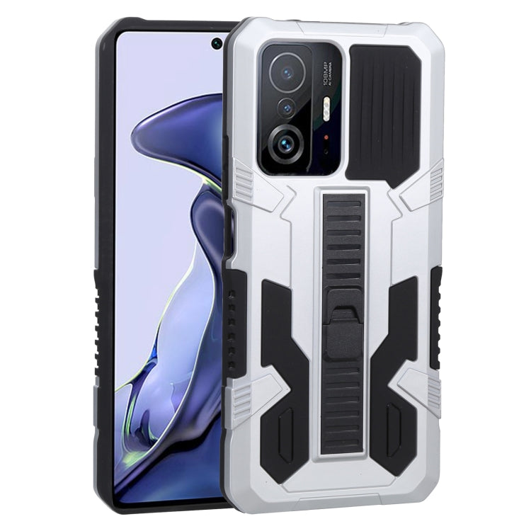 For Xiaomi 11T Vanguard Warrior All Inclusive Double-color Shockproof TPU + PC Protective Case with Holder