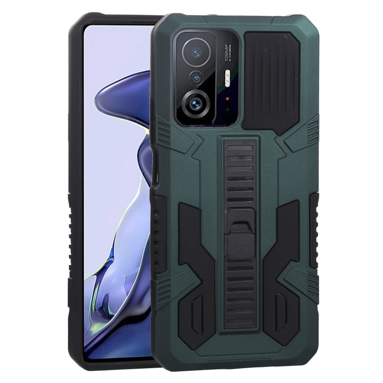 For Xiaomi 11T Vanguard Warrior All Inclusive Double-color Shockproof TPU + PC Protective Case with Holder