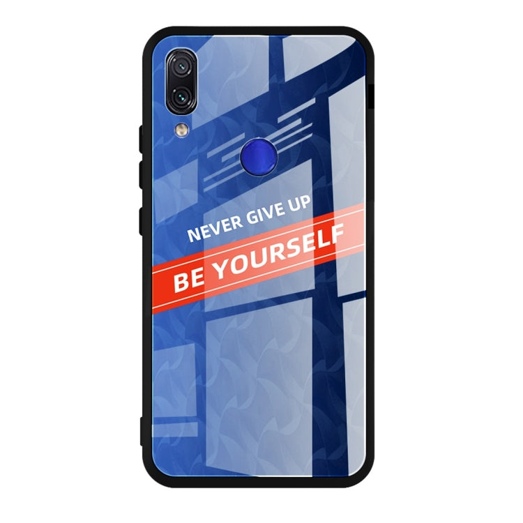 For Xiaomi Redmi Note 7 Shockproof PC + TPU + Glass Protective Case