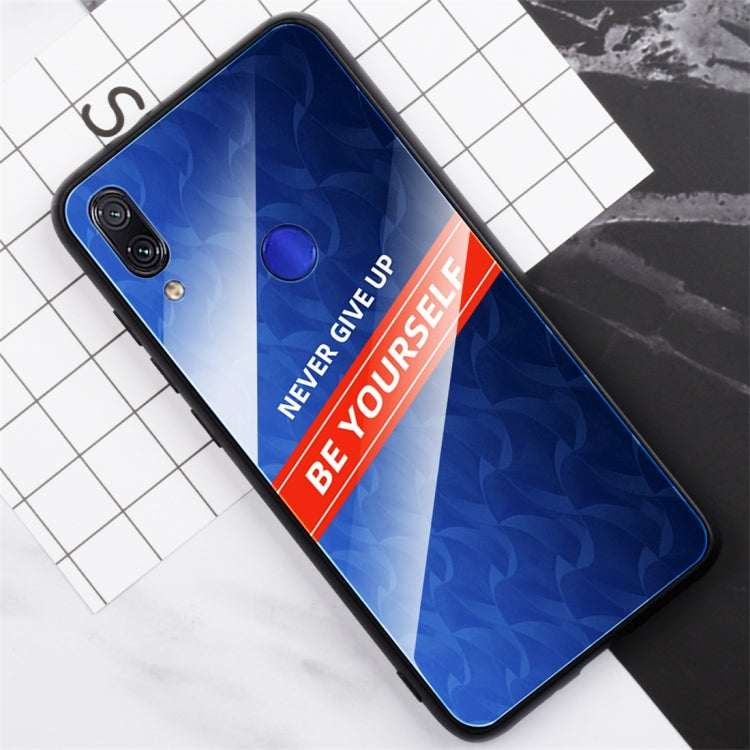 For Xiaomi Redmi Note 7 Shockproof PC + TPU + Glass Protective Case