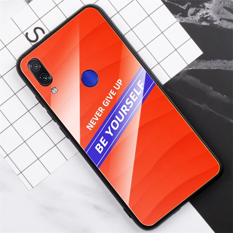 For Xiaomi Redmi Note 7 Shockproof PC + TPU + Glass Protective Case