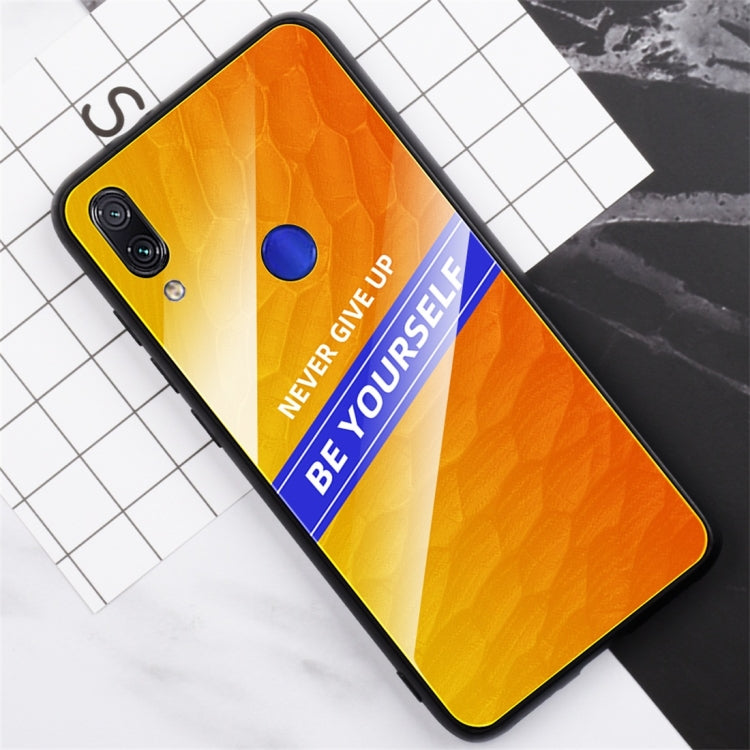 For Xiaomi Redmi Note 7 Shockproof PC + TPU + Glass Protective Case