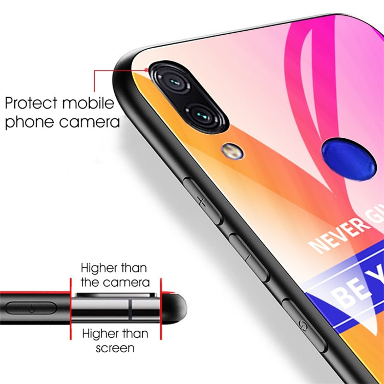 For Xiaomi Redmi Note 7 Shockproof PC + TPU + Glass Protective Case