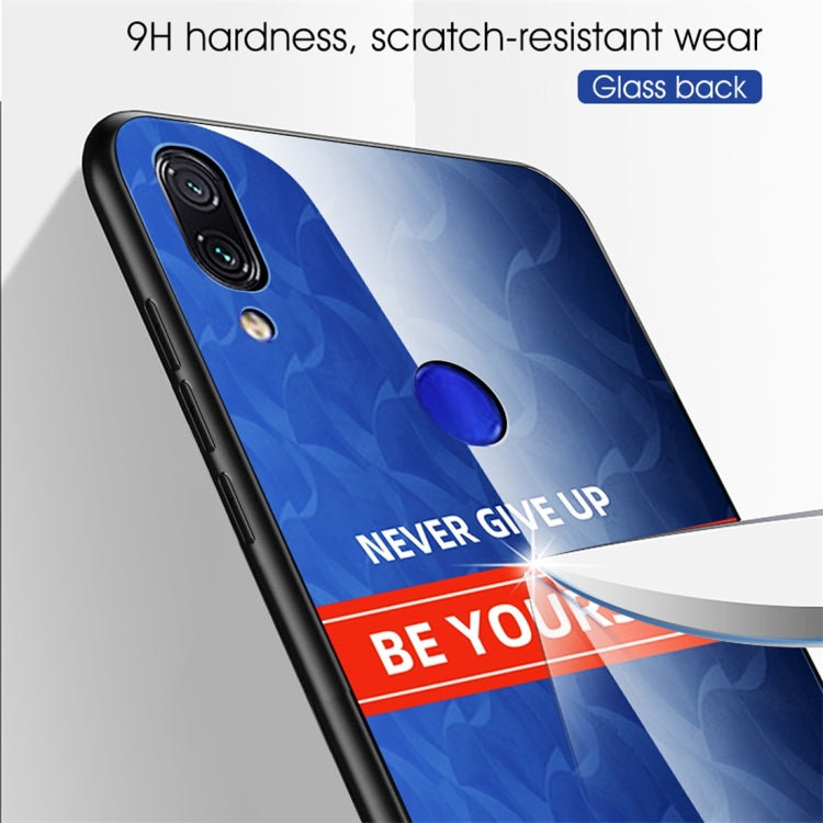 For Xiaomi Redmi Note 7 Shockproof PC + TPU + Glass Protective Case