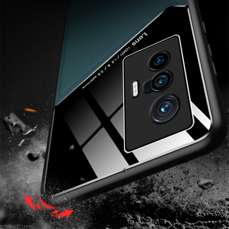 For vivo X70 All-inclusive Leather + Organic Glass Protective Case with Metal Iron Sheet