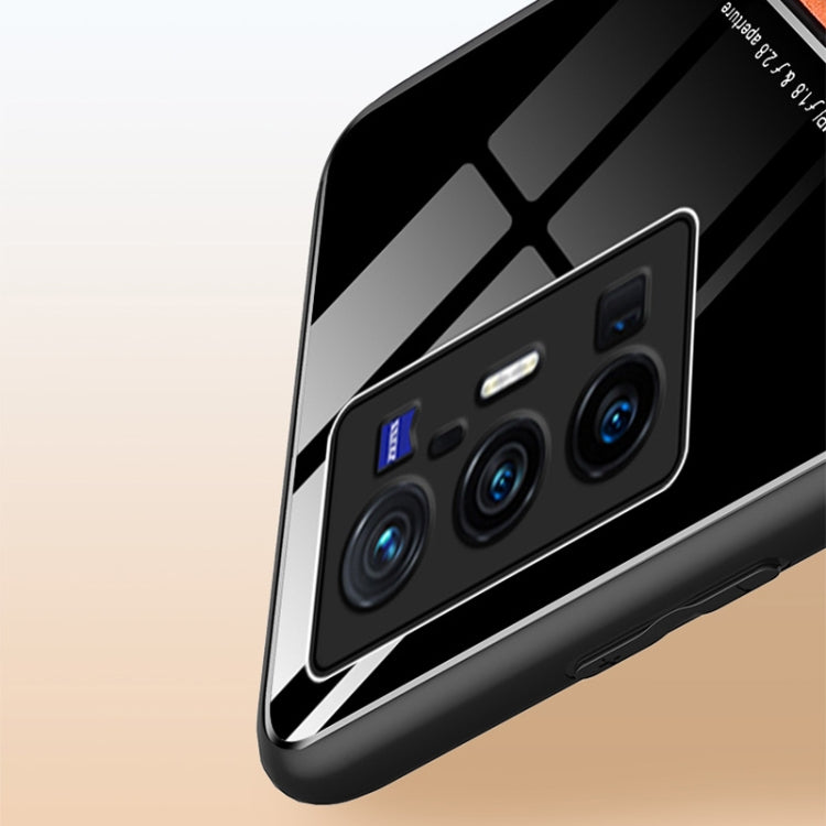 For vivo X70 Pro+ All-inclusive Leather + Organic Glass Protective Case with Metal Iron Sheet