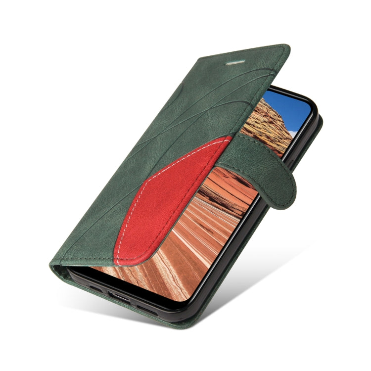 For vivo Y20/Y20A/Y20s/Y20i/Y20G Dual-color Splicing Horizontal Flip PU Leather Case with Holder & Card Slots & Wallet