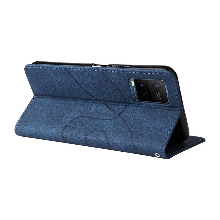 For vivo Y21 2020/Y21s/Y33s Dual-color Splicing Horizontal Flip PU Leather Case with Holder & Card Slots & Wallet