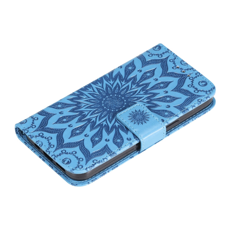 For vivo Y11s/Y12A/Y12s/Y20/Y20A/Y20s/Y20i/Y20G/Y20SG Pressed Printing Sunflower Pattern Horizontal Flip PU Leather Case with Holder & Card Slots & Wallet & Lanyard