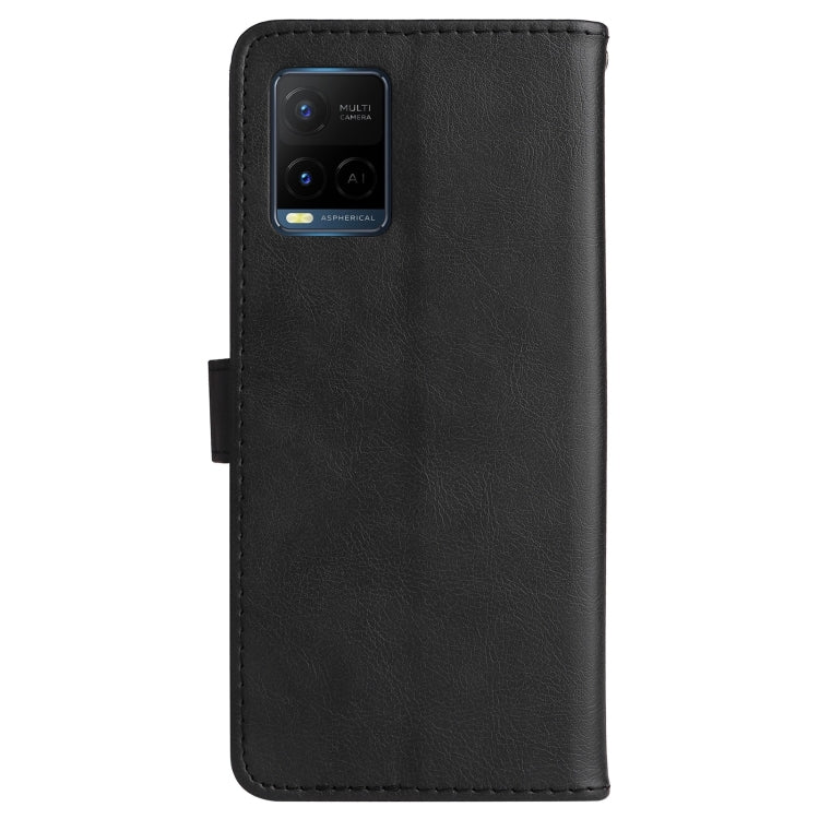 For vivo Y21 2021 / Y21s / Y33s Pure Color Horizontal Flip Leather Case with Holder & Card Slots & Wallet & Lanyard