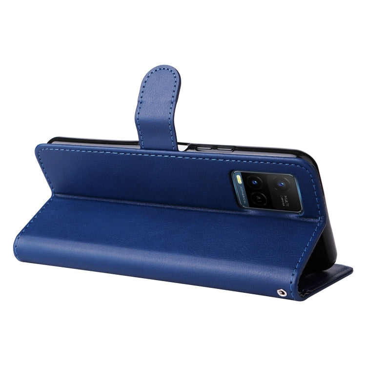 For vivo Y21 2021 / Y21s / Y33s Pure Color Horizontal Flip Leather Case with Holder & Card Slots & Wallet & Lanyard