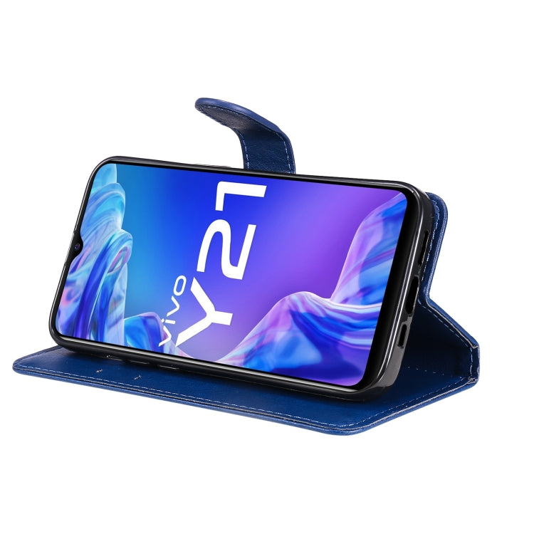 For vivo Y21 2021 / Y21s / Y33s Pure Color Horizontal Flip Leather Case with Holder & Card Slots & Wallet & Lanyard