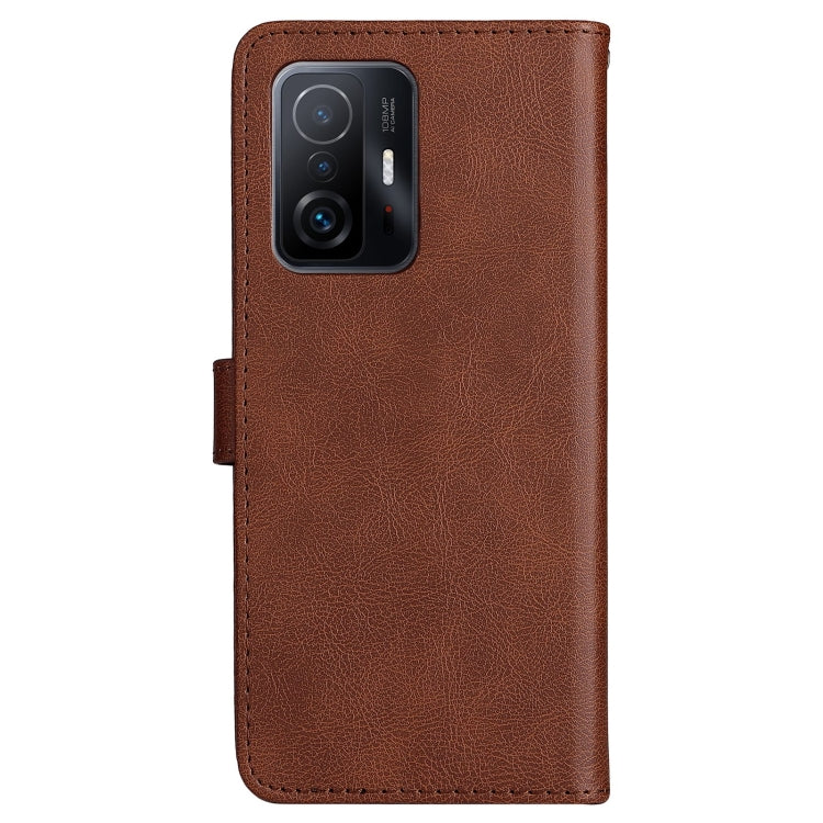 For Xiaomi Mi 11T / 11T Pro Pure Color Horizontal Flip Leather Case with Holder & Card Slots & Wallet & Lanyard