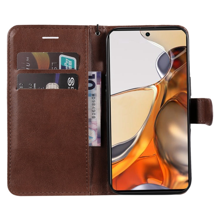 For Xiaomi Mi 11T / 11T Pro Pure Color Horizontal Flip Leather Case with Holder & Card Slots & Wallet & Lanyard