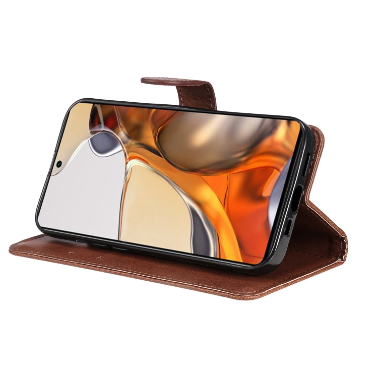 For Xiaomi Mi 11T / 11T Pro Pure Color Horizontal Flip Leather Case with Holder & Card Slots & Wallet & Lanyard