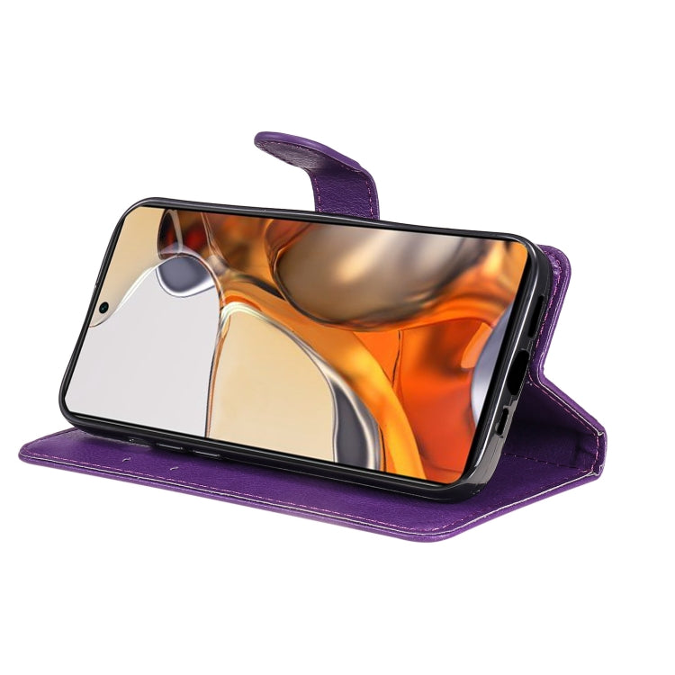 For Xiaomi Mi 11T / 11T Pro Pure Color Horizontal Flip Leather Case with Holder & Card Slots & Wallet & Lanyard