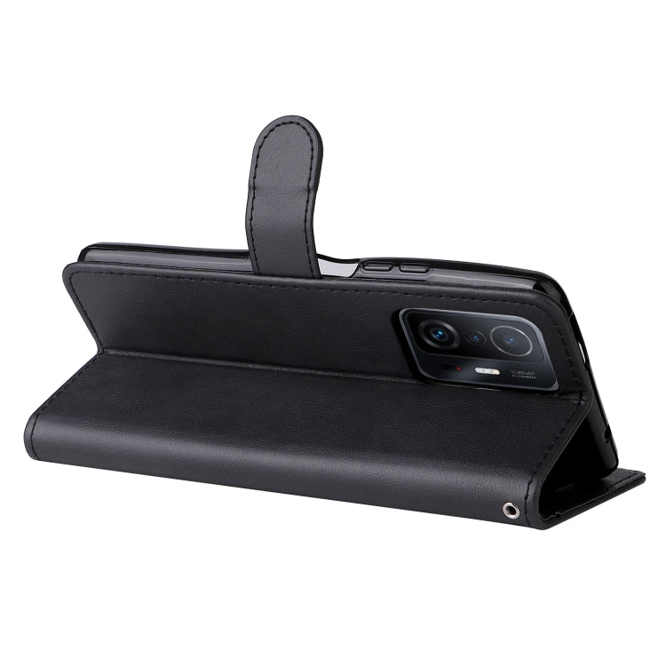 For Xiaomi Mi 11T / 11T Pro Pure Color Horizontal Flip Leather Case with Holder & Card Slots & Wallet & Lanyard