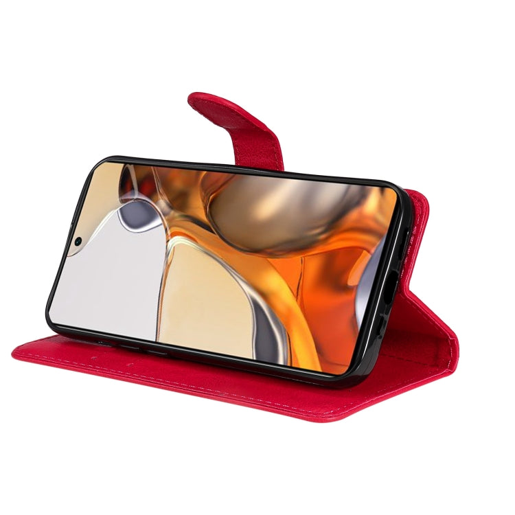 For Xiaomi Mi 11T / 11T Pro Pure Color Horizontal Flip Leather Case with Holder & Card Slots & Wallet & Lanyard