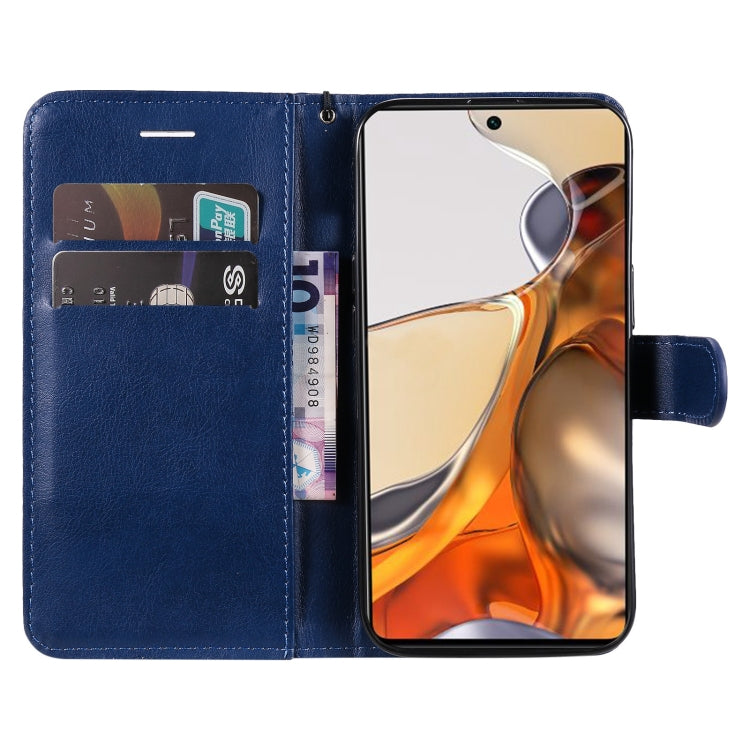 For Xiaomi Mi 11T / 11T Pro Pure Color Horizontal Flip Leather Case with Holder & Card Slots & Wallet & Lanyard