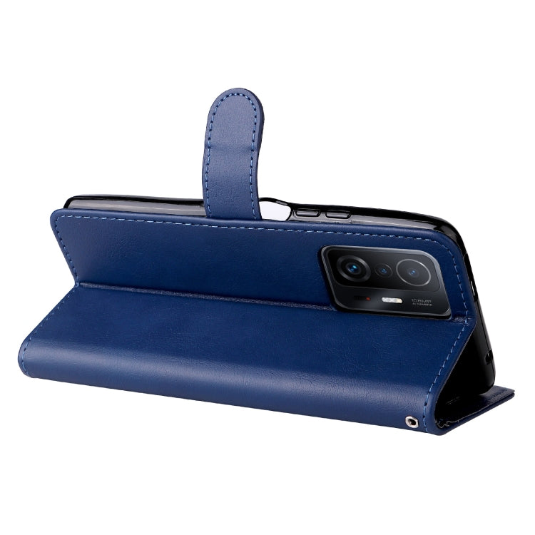 For Xiaomi Mi 11T / 11T Pro Pure Color Horizontal Flip Leather Case with Holder & Card Slots & Wallet & Lanyard