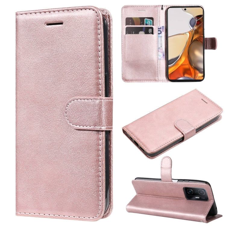 For Xiaomi Mi 11T / 11T Pro Pure Color Horizontal Flip Leather Case with Holder & Card Slots & Wallet & Lanyard