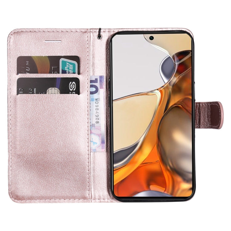 For Xiaomi Mi 11T / 11T Pro Pure Color Horizontal Flip Leather Case with Holder & Card Slots & Wallet & Lanyard