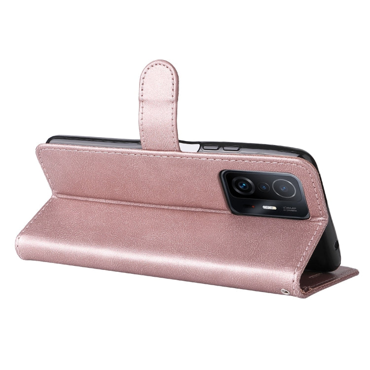 For Xiaomi Mi 11T / 11T Pro Pure Color Horizontal Flip Leather Case with Holder & Card Slots & Wallet & Lanyard