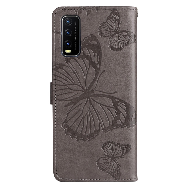 For vivo Y20 / Y20a / Y20s Pressed Printing Butterfly Pattern Horizontal Flip PU Leather Case with Holder & Card Slots & Wallet & Lanyard