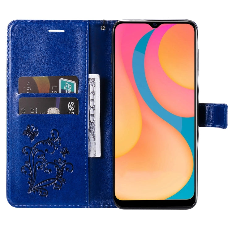 For vivo Y20 / Y20a / Y20s Pressed Printing Butterfly Pattern Horizontal Flip PU Leather Case with Holder & Card Slots & Wallet & Lanyard