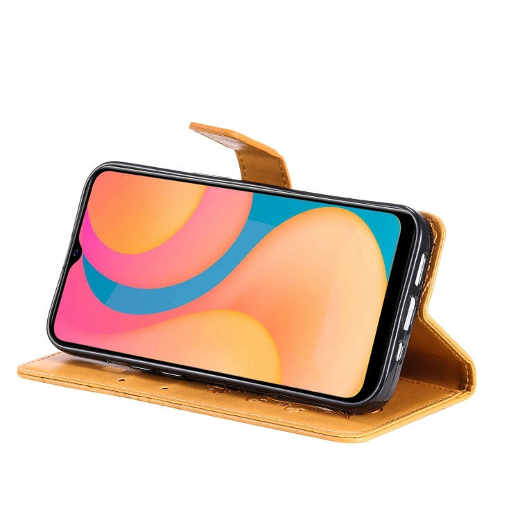 For vivo Y20 / Y20a / Y20s Pressed Printing Butterfly Pattern Horizontal Flip PU Leather Case with Holder & Card Slots & Wallet & Lanyard